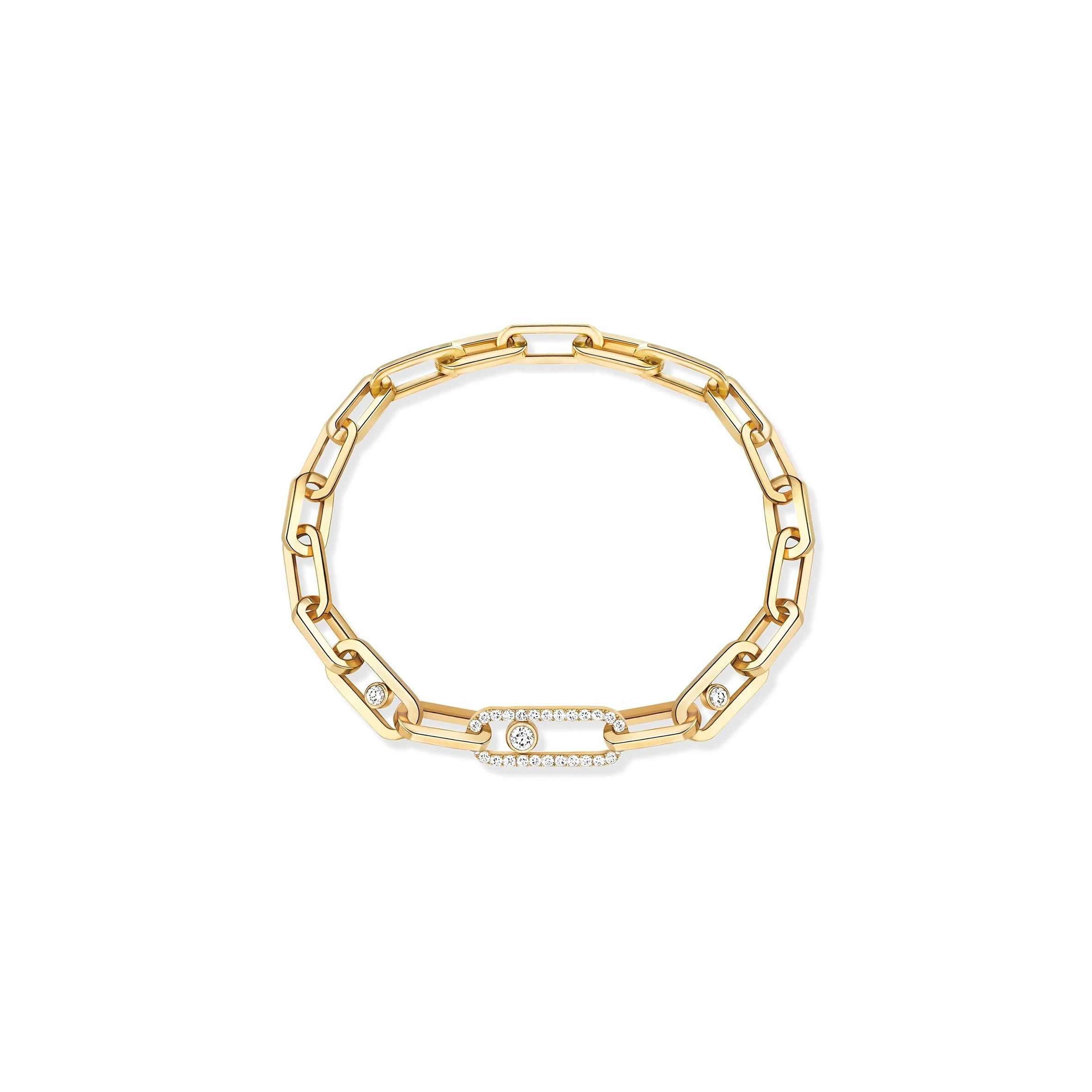 Mes1kaa move link d1am0nd bracelet 12576-yg